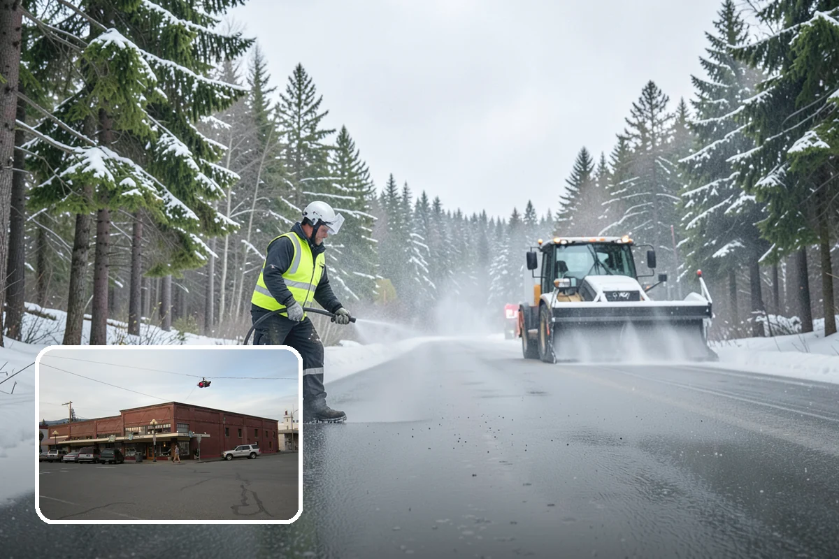 Condominium Snow Plowing in Sedro-Woolley, Skagit County, WA - Interior drive lanes and visitor stalls cleared without blocking deeded spaces