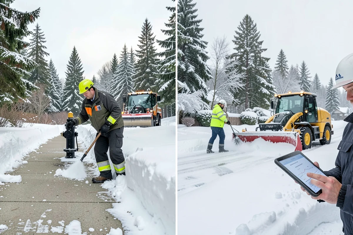 Condominium Snow Plowing in Sedro-Woolley, Skagit County, WA - Review the site plan to separate deeded stalls from common lanes and visitor parking