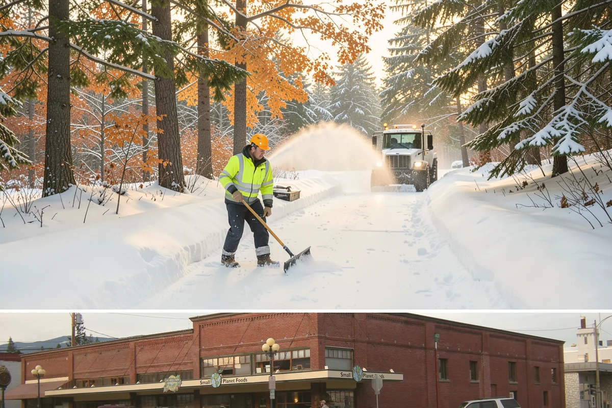 Condominium Snow Plowing in Sedro-Woolley, Skagit County, WA - Get on the schedule in autumn so your association is covered before the first freeze locks the courtyards in ice.