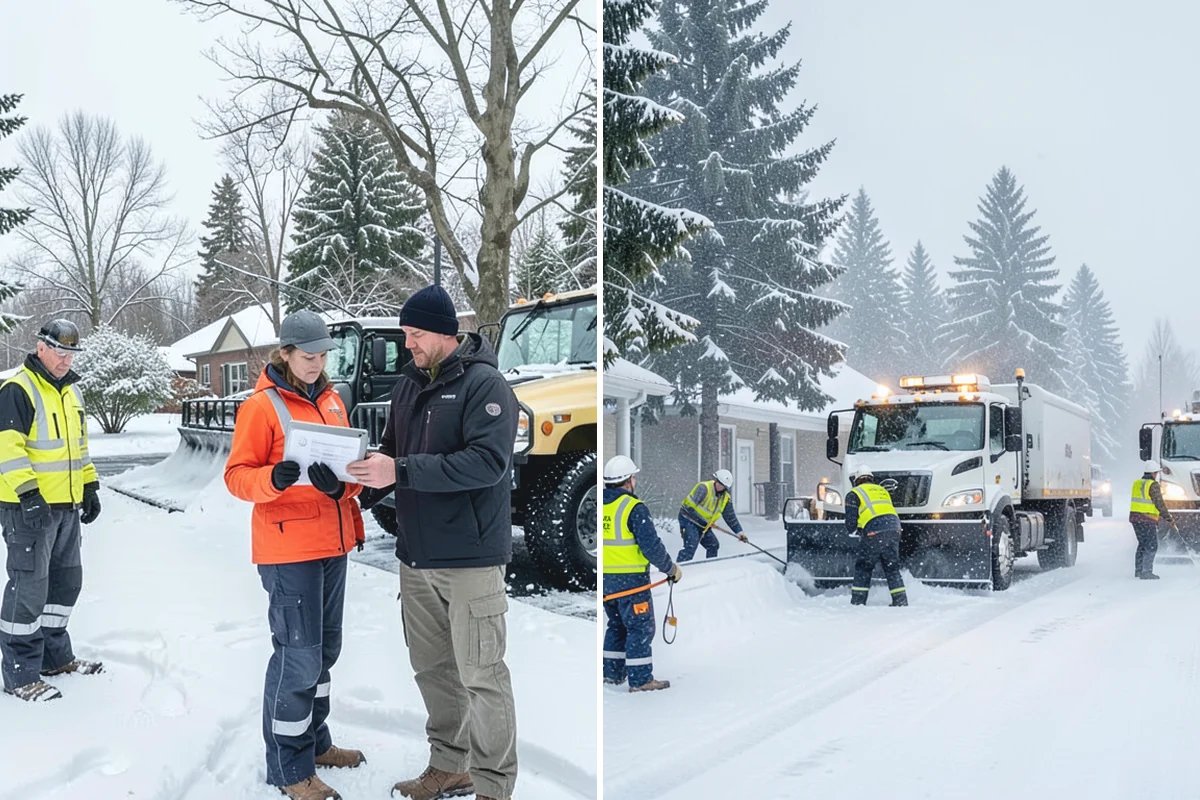 Condominium Snow Plowing in Skykomish, King County, WA - Review the site plan to separate deeded stalls from common lanes and visitor parking