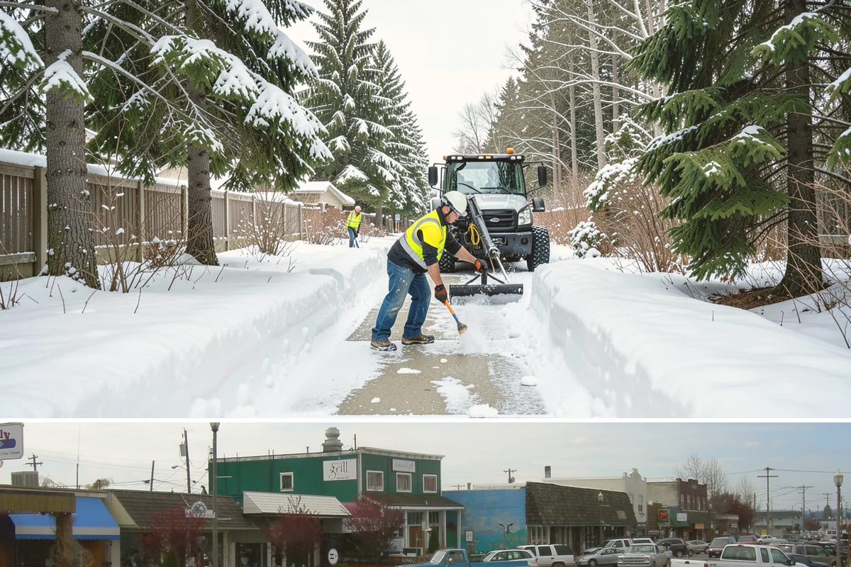 Condominium Snow Plowing in Stanwood, Snohomish County, WA - Get on the schedule in autumn so your association is covered before the first freeze locks the courtyards in ice.
