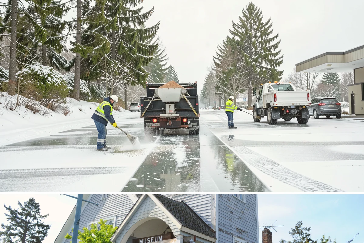 Condominium Snow Plowing in Steilacoom, Pierce County, WA - Get on the schedule in autumn so your association is covered before the first freeze locks the courtyards in ice.
