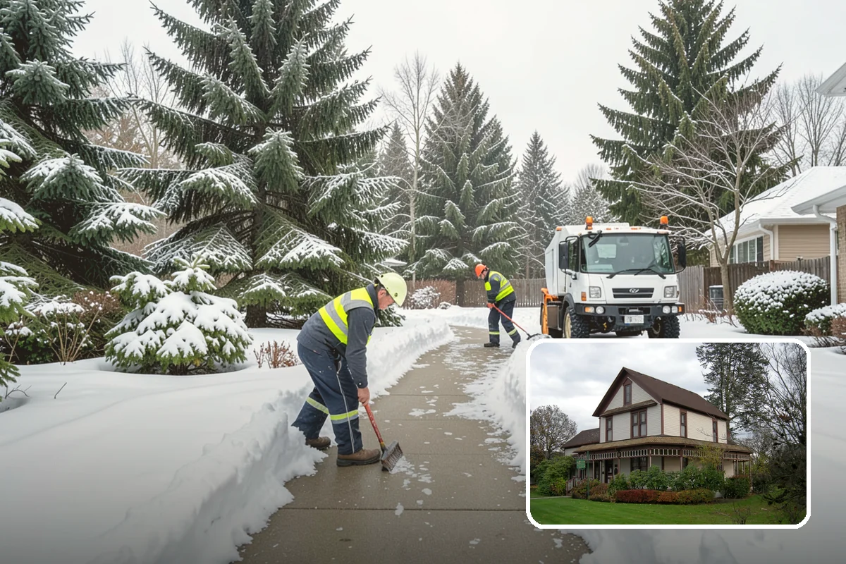 Condominium Snow Plowing in Sumner, Pierce County, WA - Interior drive lanes and visitor stalls cleared without blocking deeded spaces