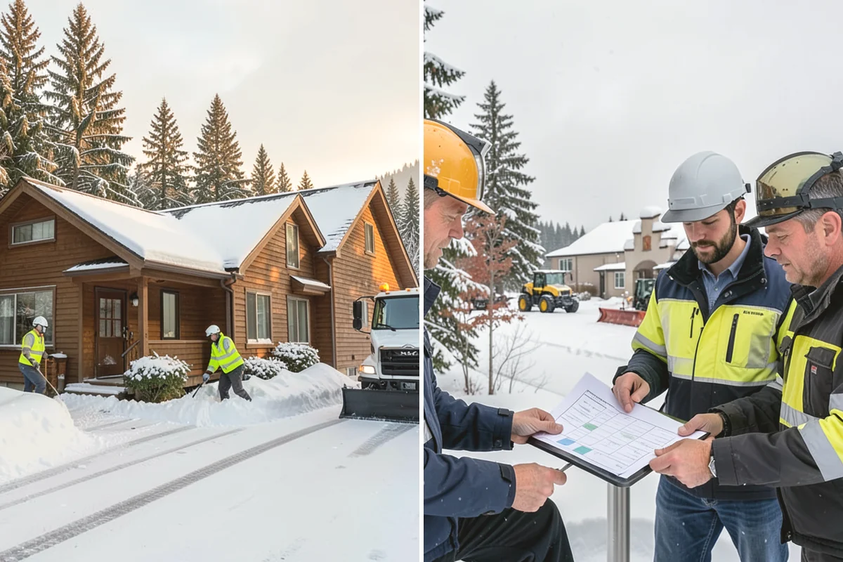 Condominium Snow Plowing in University Place, Pierce County, WA - Review the site plan to separate deeded stalls from common lanes and visitor parking