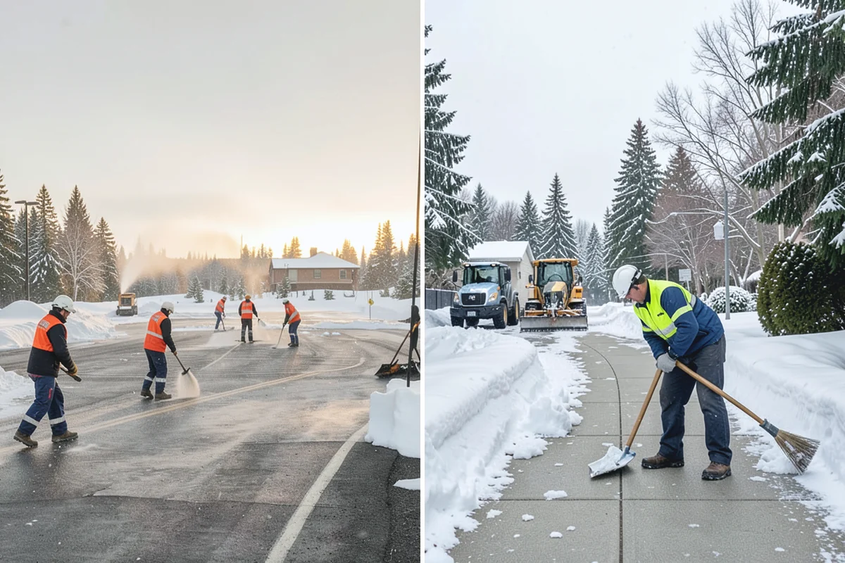 Condominium Snow Plowing in Wilkeson, Pierce County, WA - Review the site plan to separate deeded stalls from common lanes and visitor parking