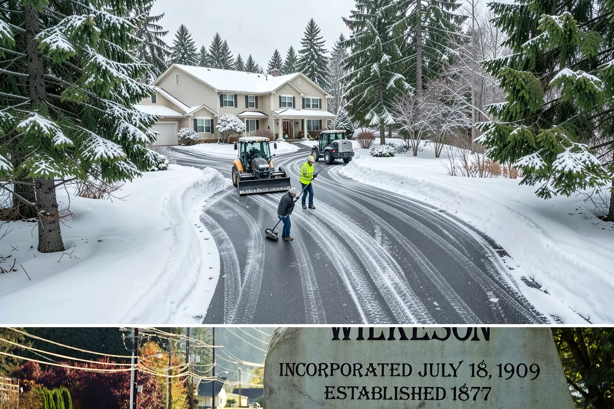 Condominium Snow Plowing in Wilkeson, Pierce County, WA - Get on the schedule in autumn so your association is covered before the first freeze locks the courtyards in ice.