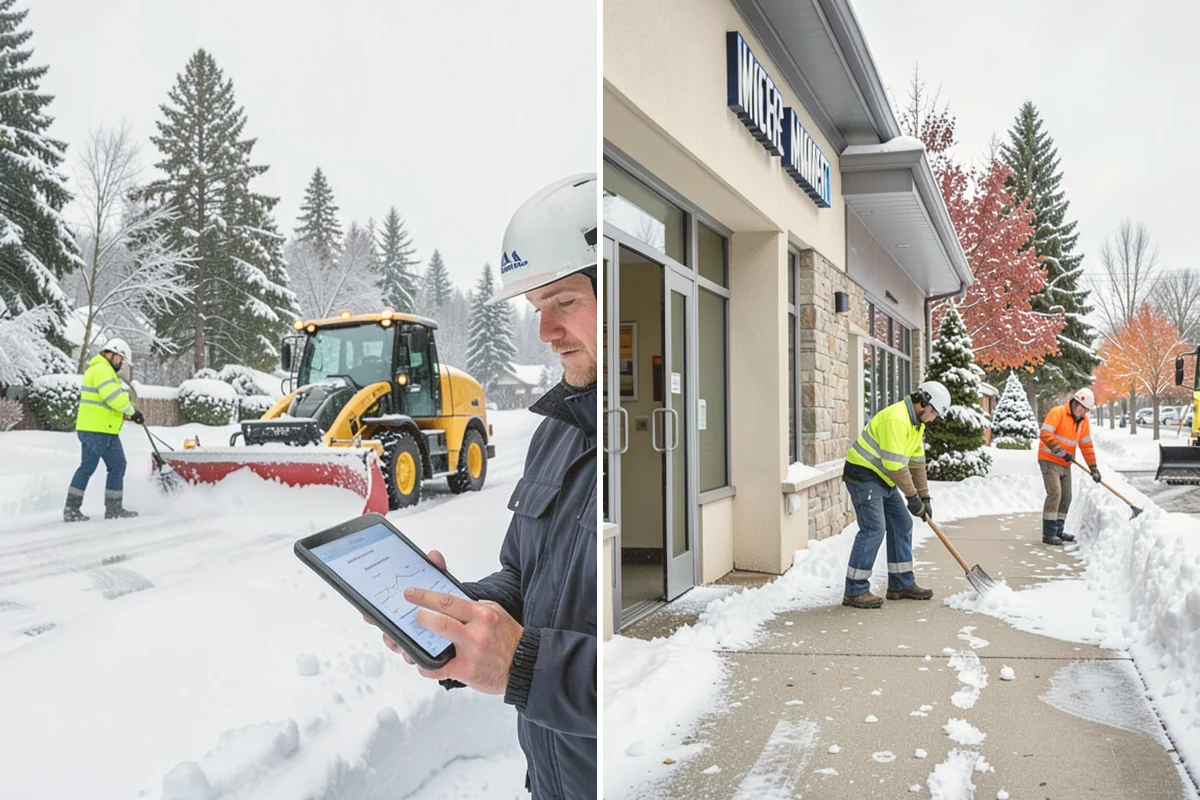 Condominium Snow Removal in Bellevue, King County, WA - Identify owner parking, guest stalls, and covered ramp areas