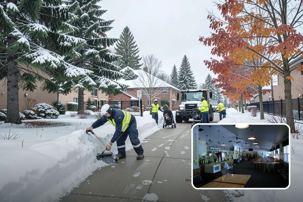 Condominium Snow Removal in Black Diamond, King County, WA - Clear shared entrances and covered ramp approaches