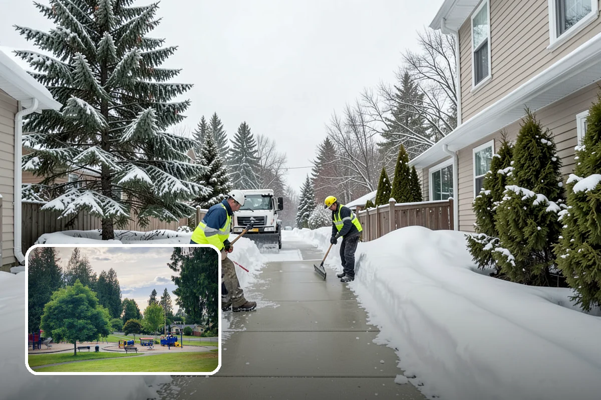 Condominium Snow Removal in Bonney Lake, Pierce County, WA - Clear shared entrances and covered ramp approaches