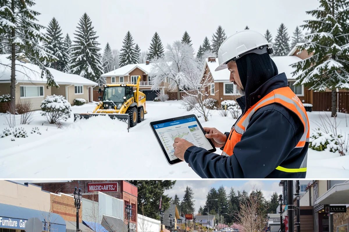 Condominium Snow Removal in Bothell, King County, WA - Condominium properties face the greatest ice risk during January's longest, coldest nights when shaded surfaces never fully thaw.