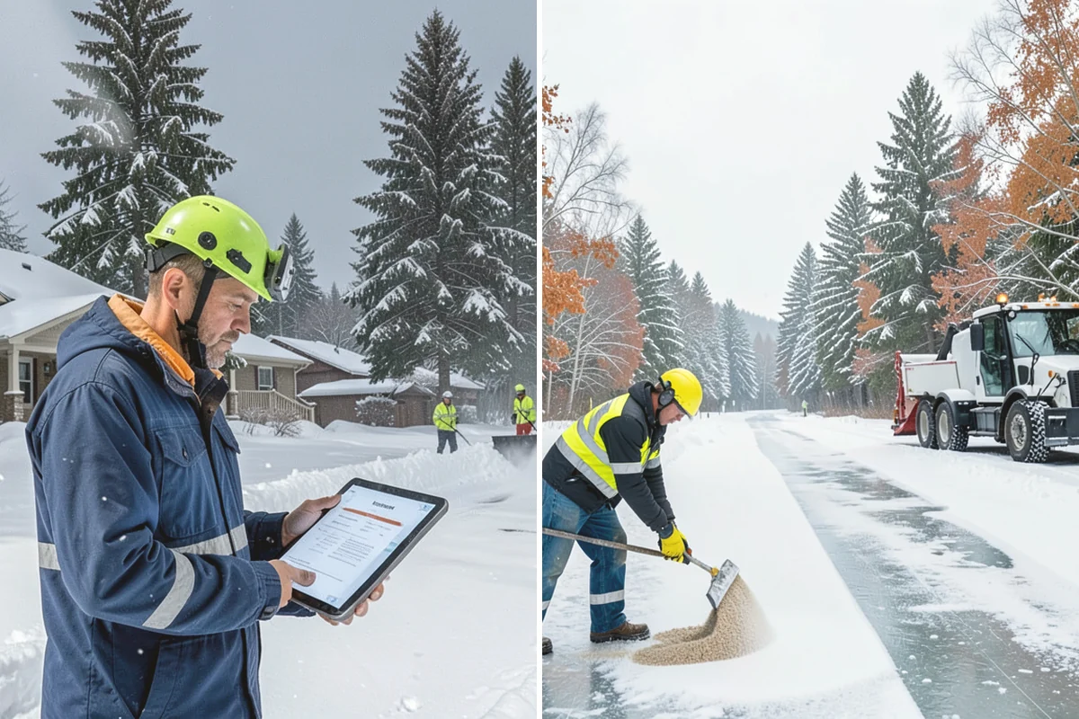 Condominium Snow Removal in Carnation, King County, WA - Identify owner parking, guest stalls, and covered ramp areas