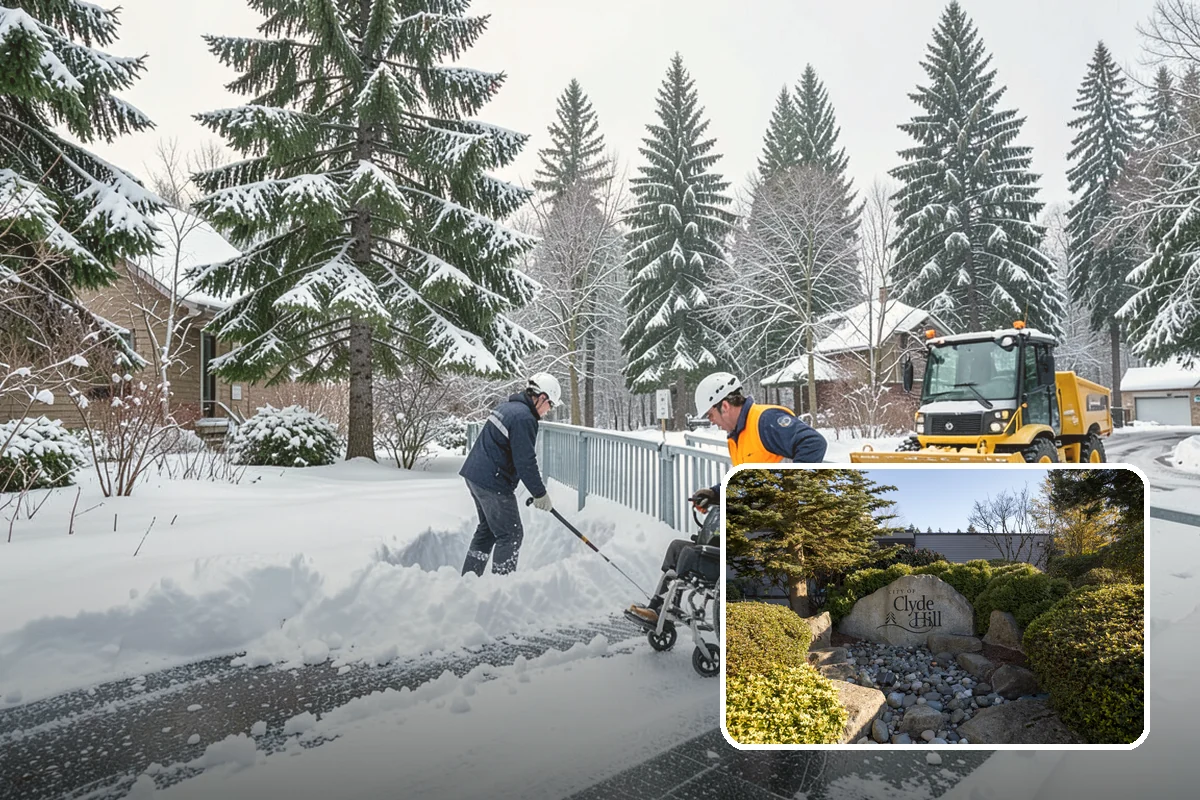 Condominium Snow Removal in Clyde Hill, King County, WA - Clear shared entrances and covered ramp approaches