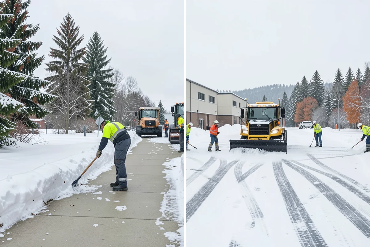 Condominium Snow Removal in Coupeville, Island County, WA - Identify owner parking, guest stalls, and covered ramp areas
