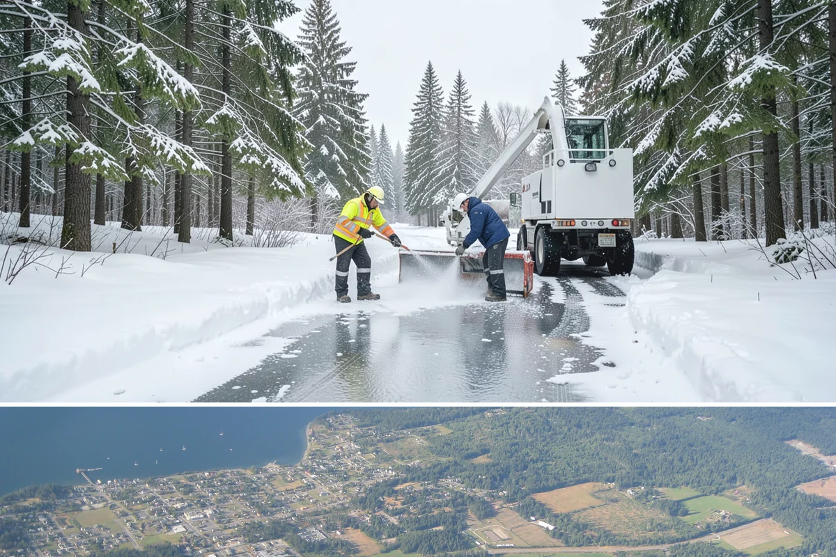 Condominium Snow Removal in Coupeville, Island County, WA - Condominium properties face the greatest ice risk during January's longest, coldest nights when shaded surfaces never fully thaw.