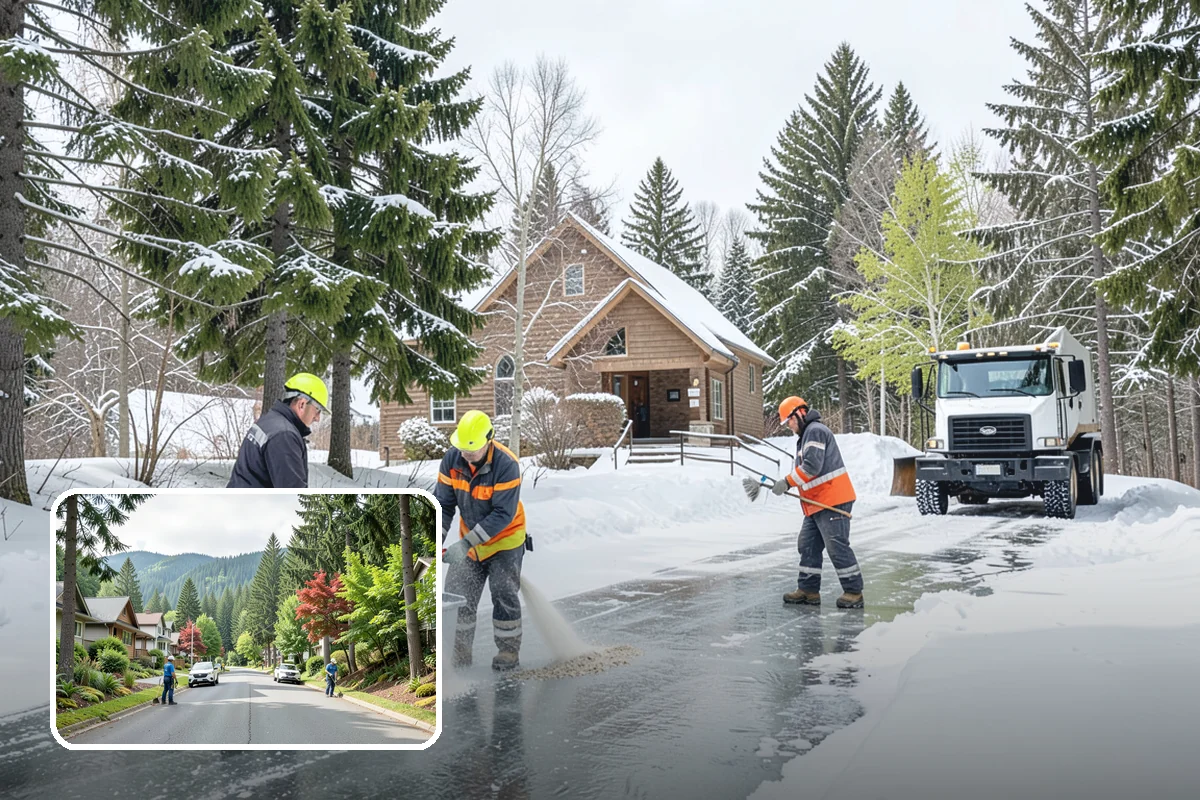 Condominium Snow Removal in Darrington, Snohomish County, WA - Clear shared entrances and covered ramp approaches