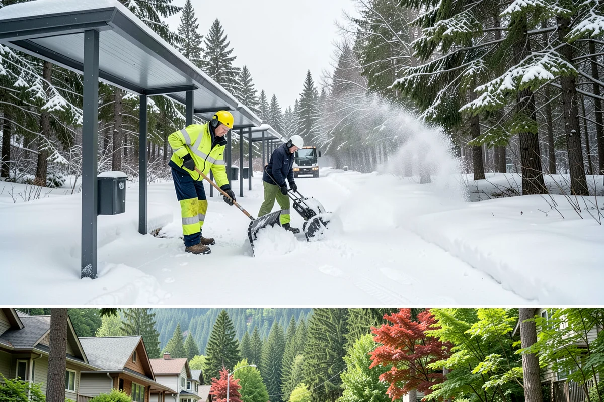 Condominium Snow Removal in Darrington, Snohomish County, WA - Condominium properties face the greatest ice risk during January's longest, coldest nights when shaded surfaces never fully thaw.