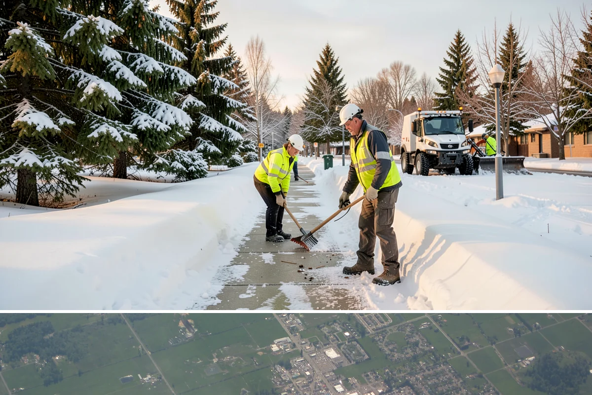 Condominium Snow Removal in Enumclaw, King County, WA - Condominium properties face the greatest ice risk during January's longest, coldest nights when shaded surfaces never fully thaw.