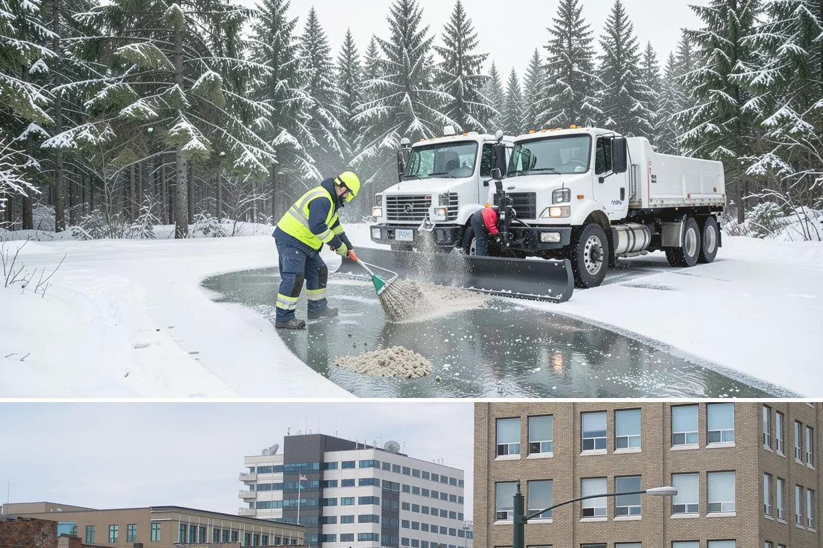 Condominium Snow Removal in Everett, Snohomish County, WA - Condominium properties face the greatest ice risk during January's longest, coldest nights when shaded surfaces never fully thaw.