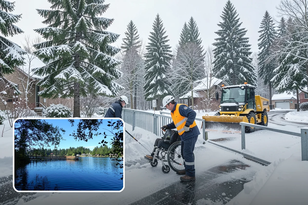 Condominium Snow Removal in Federal Way, King County, WA - Clear shared entrances and covered ramp approaches