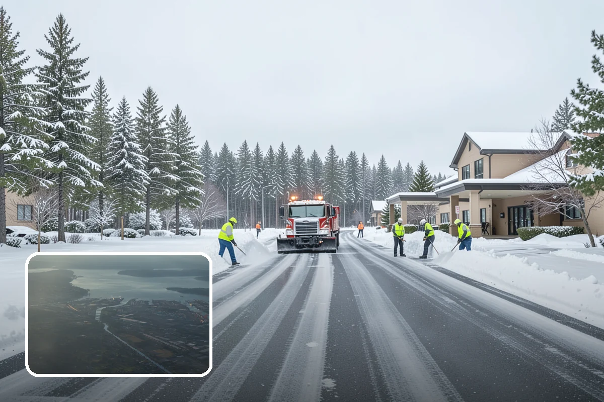 Condominium Snow Removal in Fife, Pierce County, WA - Clear shared entrances and covered ramp approaches