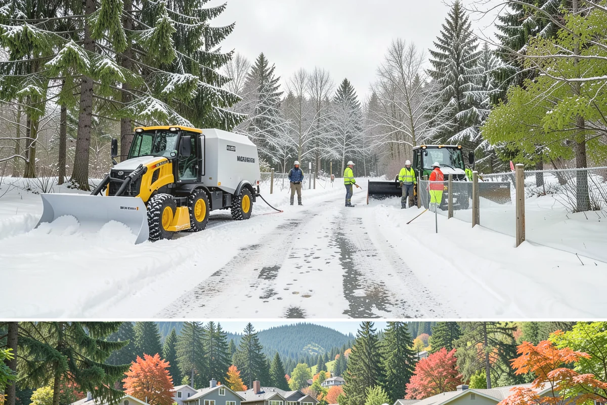 Condominium Snow Removal in Fircrest, Pierce County, WA - Condominium properties face the greatest ice risk during January's longest, coldest nights when shaded surfaces never fully thaw.