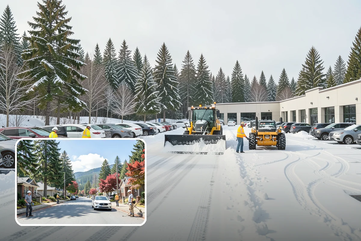 Condominium Snow Removal in Hunts Point, King County, WA - Clear shared entrances and covered ramp approaches