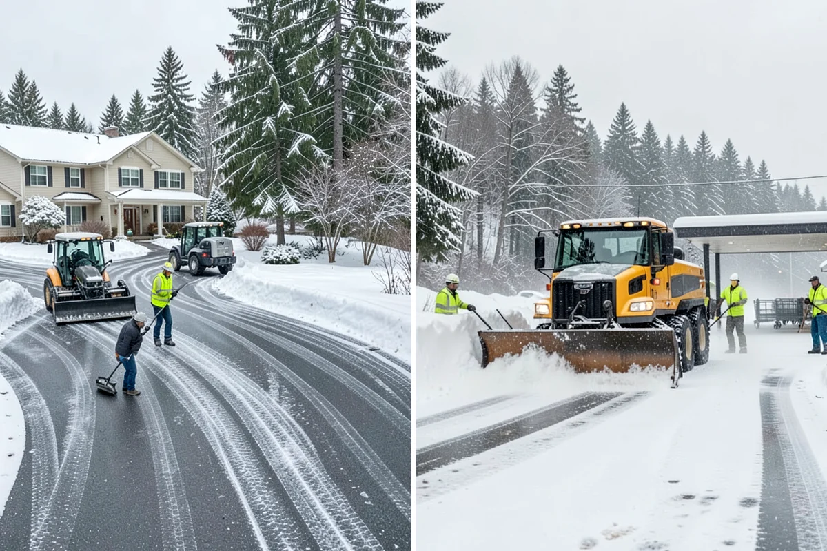 Condominium Snow Removal in Hunts Point, King County, WA - Identify owner parking, guest stalls, and covered ramp areas