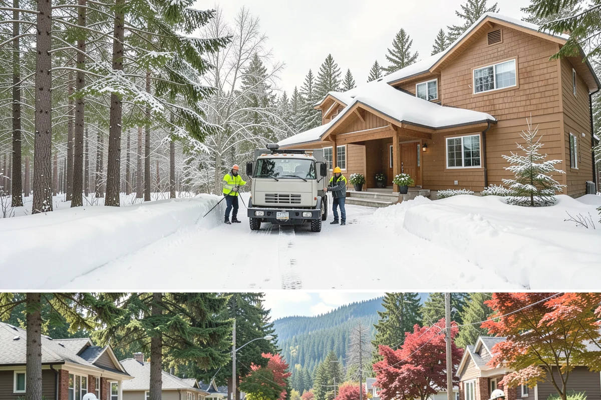 Condominium Snow Removal in Hunts Point, King County, WA - Condominium properties face the greatest ice risk during January's longest, coldest nights when shaded surfaces never fully thaw.