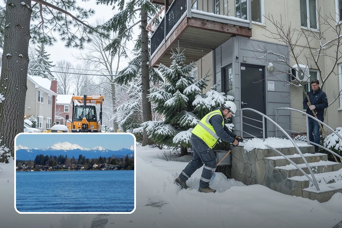 Condominium Snow Removal in Lake Stevens, Snohomish County, WA - Clear shared entrances and covered ramp approaches