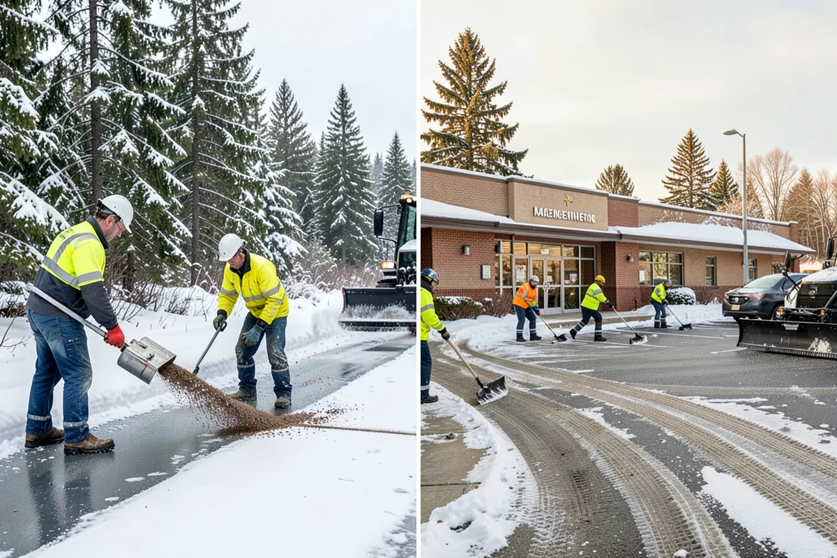 Condominium Snow Removal in Lakewood, Pierce County, WA - Identify owner parking, guest stalls, and covered ramp areas