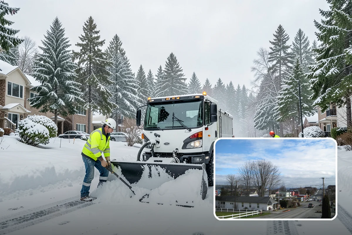 Condominium Snow Removal in Langley, Island County, WA - Clear shared entrances and covered ramp approaches