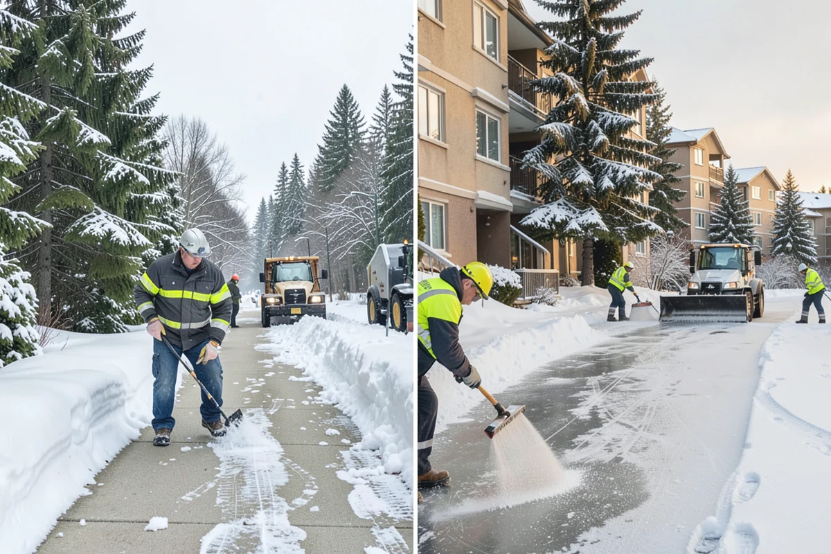 Condominium Snow Removal in Medina, King County, WA - Identify owner parking, guest stalls, and covered ramp areas