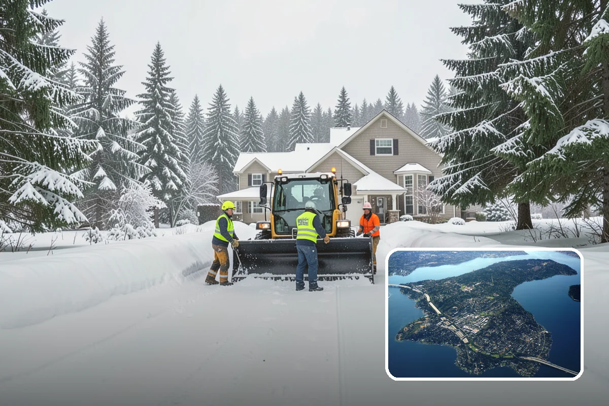 Condominium Snow Removal in Mercer Island, King County, WA - Clear shared entrances and covered ramp approaches