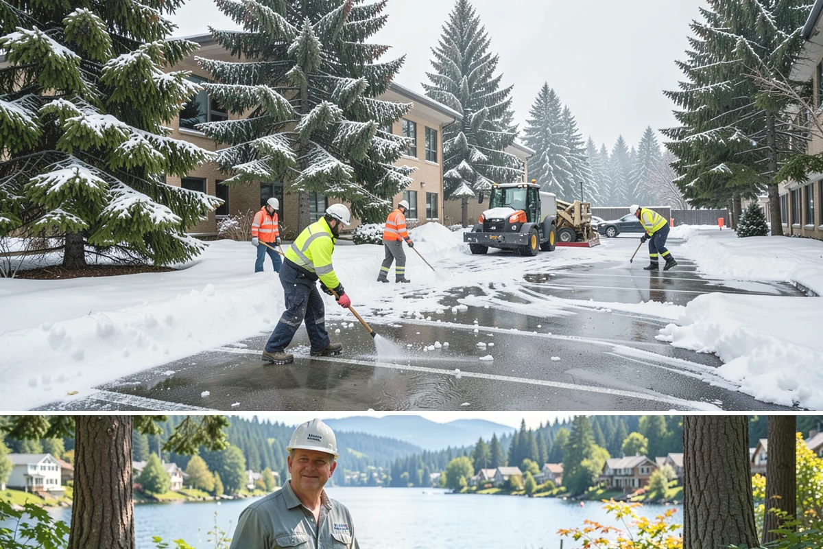Condominium Snow Removal in Milton, King County, WA - Condominium properties face the greatest ice risk during January's longest, coldest nights when shaded surfaces never fully thaw.
