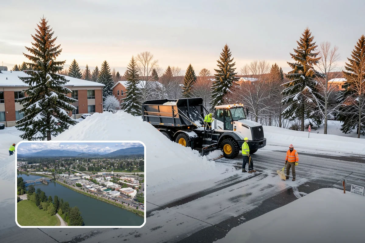 Condominium Snow Removal in Mount Vernon, Skagit County, WA - Clear shared entrances and covered ramp approaches