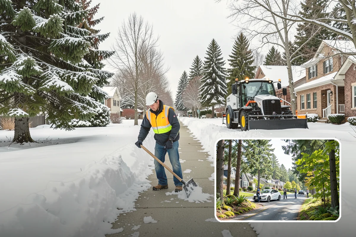 Condominium Snow Removal in Normandy Park, King County, WA - Clear shared entrances and covered ramp approaches