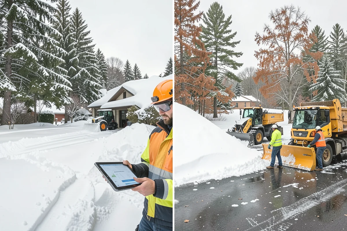 Condominium Snow Removal in North Bend, King County, WA - Identify owner parking, guest stalls, and covered ramp areas