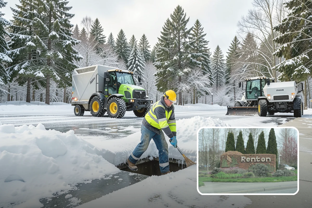 Condominium Snow Removal in Renton, King County, WA - Clear shared entrances and covered ramp approaches