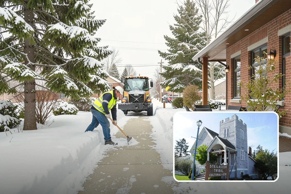 Condominium Snow Removal in Steilacoom, Pierce County, WA - Clear shared entrances and covered ramp approaches