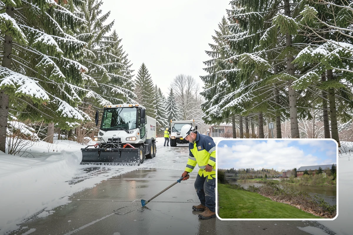 Condominium Snow Removal in Tukwila, King County, WA - Clear shared entrances and covered ramp approaches