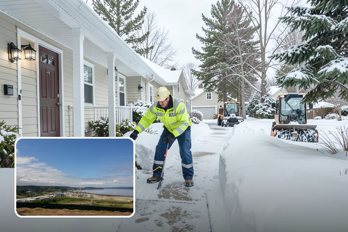 Condominium Snow Removal in University Place, Pierce County, WA - Clear shared entrances and covered ramp approaches