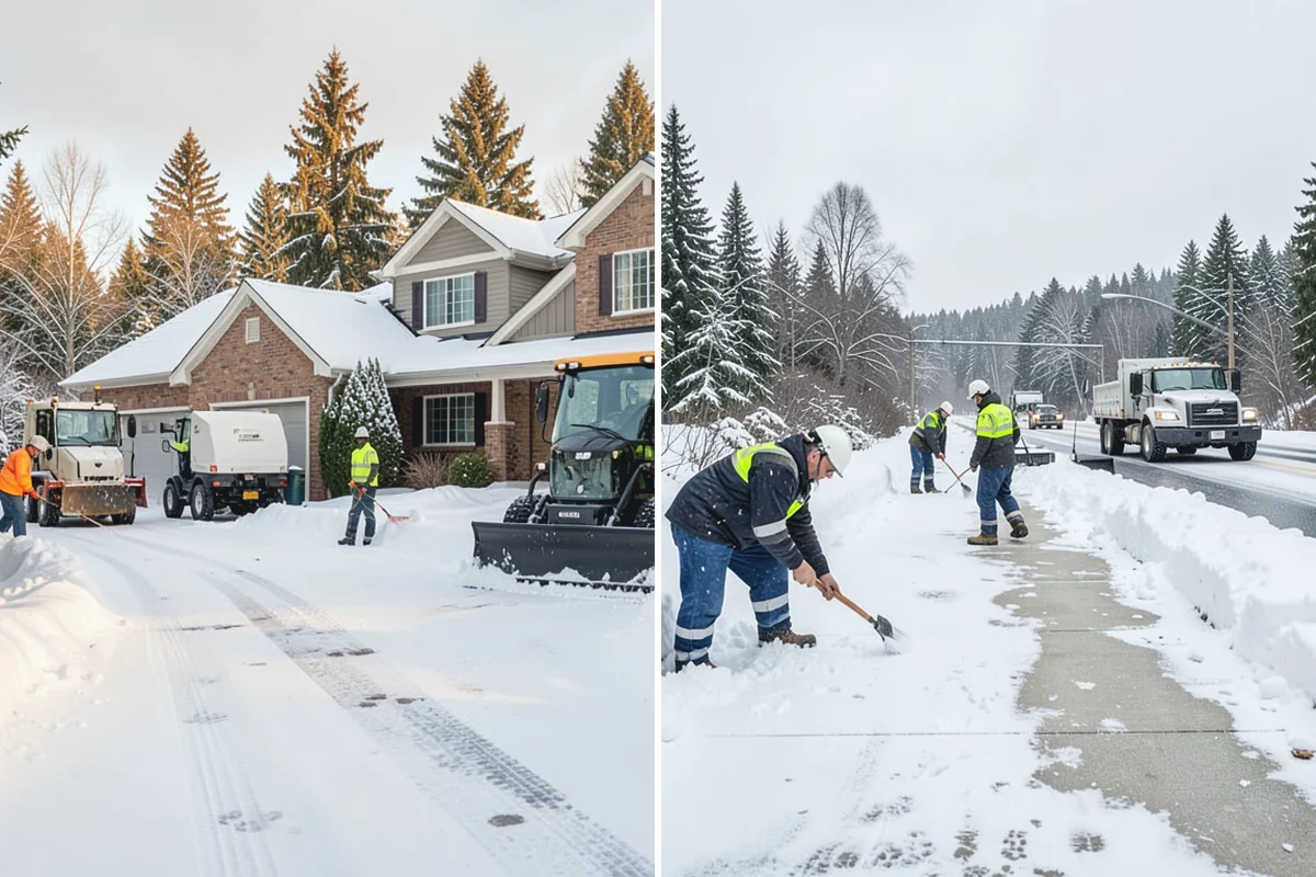 Condominium Snow Removal in Wilkeson, Pierce County, WA - Identify owner parking, guest stalls, and covered ramp areas