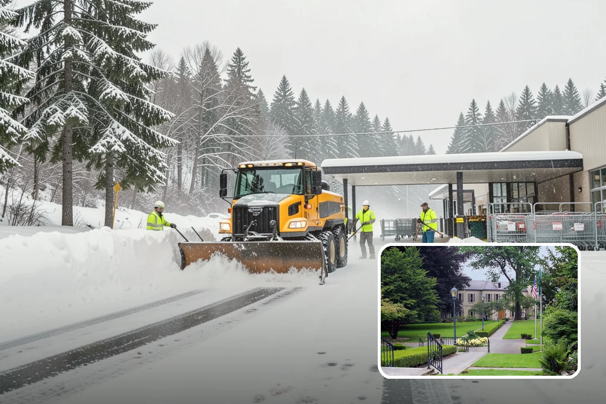 Condominium Snow Removal in Woodinville, King County, WA - Clear shared entrances and covered ramp approaches