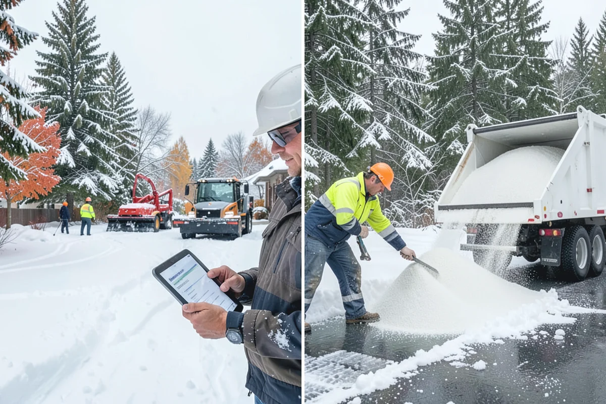 Condominium Snow Removal in Woodinville, King County, WA - Identify owner parking, guest stalls, and covered ramp areas