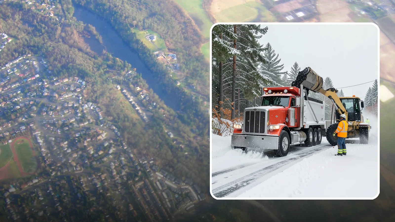 Construction Site Snow Removal in Algona, King County, WA - We keep active Western Washington job sites open by clearing access roads, staging areas, and material yards so winter weather...