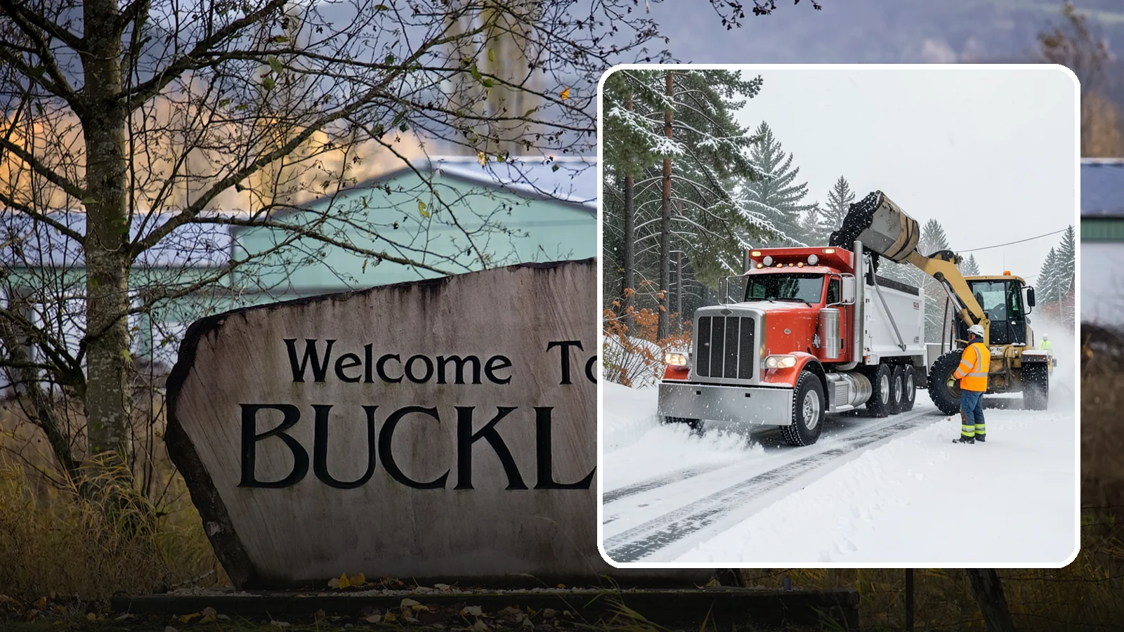 Construction Site Snow Removal in Buckley, Pierce County, WA - We keep active Western Washington job sites open by clearing access roads, staging areas, and material yards so winter weather...