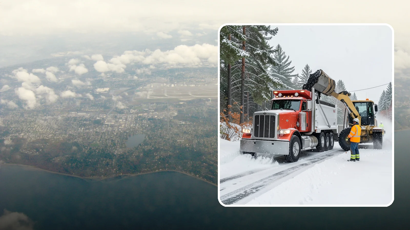 Construction Site Snow Removal in Burien, King County, WA - We keep active Western Washington job sites open by clearing access roads, staging areas, and material yards so winter weather...