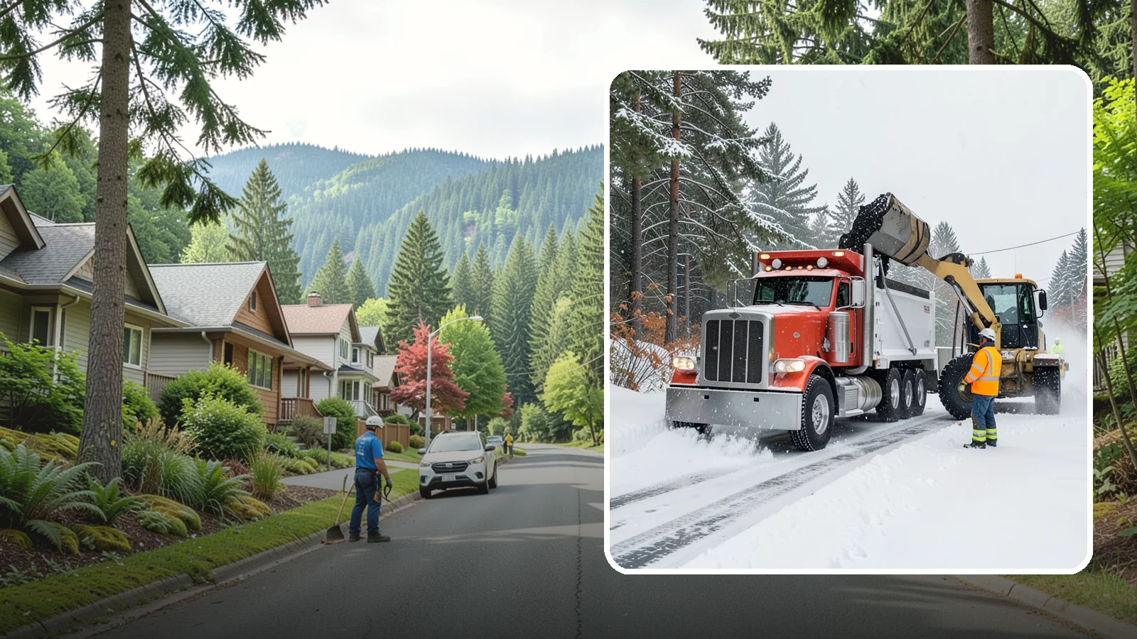 Construction Site Snow Removal in Darrington, Snohomish County, WA - We keep active Western Washington job sites open by clearing access roads, staging areas, and material yards so winter weather...