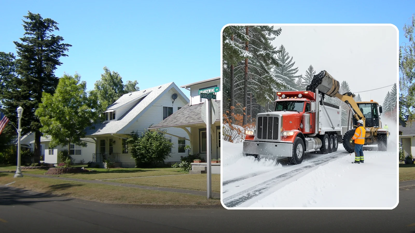Construction Site Snow Removal in DuPont, Pierce County, WA - We keep active Western Washington job sites open by clearing access roads, staging areas, and material yards so winter weather...