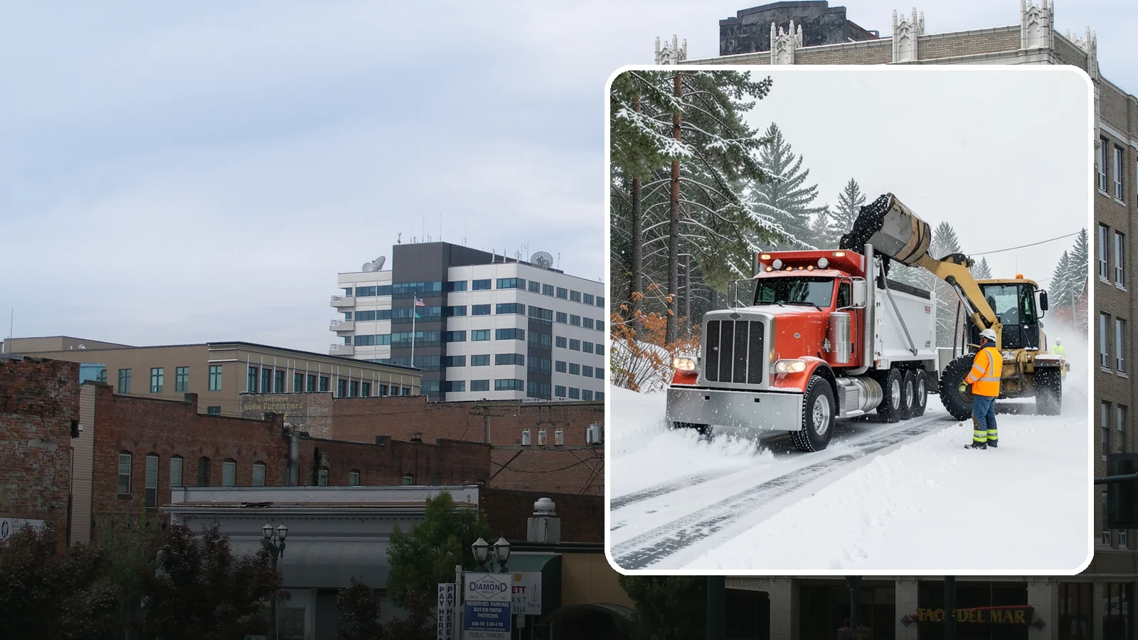 Construction Site Snow Removal in Everett, Snohomish County, WA - We keep active Western Washington job sites open by clearing access roads, staging areas, and material yards so winter weather...